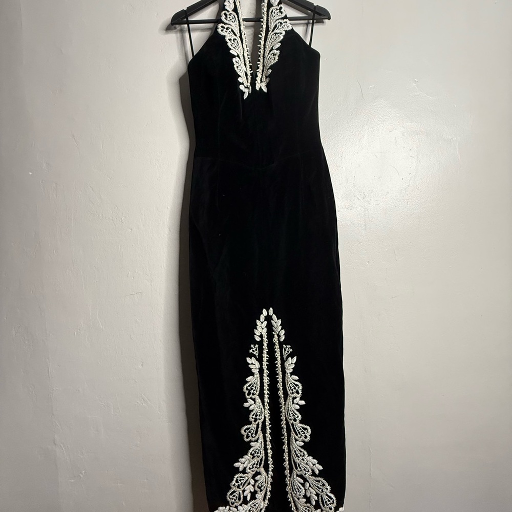 Vintage Y2K Escada beaded and velvet dress